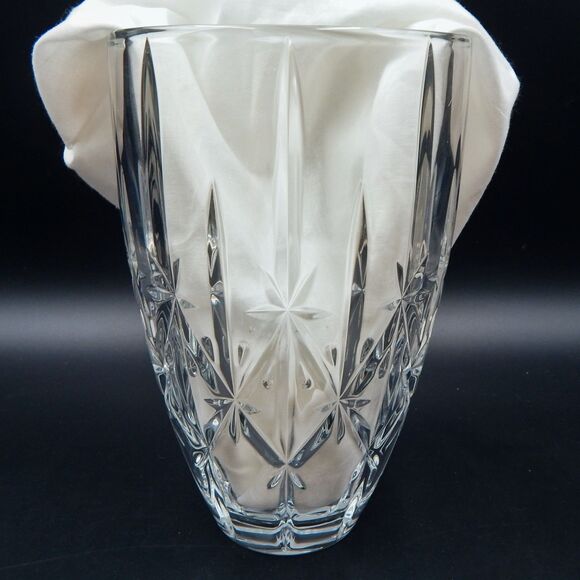 Marquis by Waterford Sparkle Vase Crystal Germany 9 Inch Star Pattern - Picture 9 of 9
